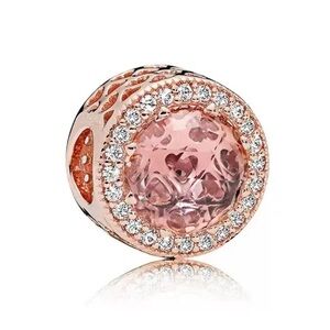 New rose gold & pink gemstone pandora style charm